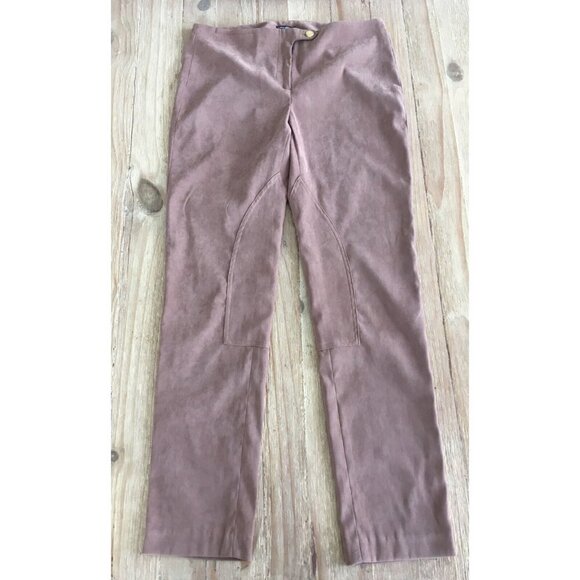 J. McLaughlin Faux Suede Micro Fiber Riding Equestrian Pants Tan Brown Size 8 - Picture 1 of 3